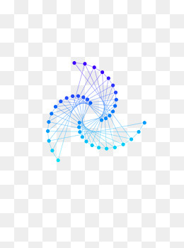 科技分子螺旋装饰素材设计,免抠元素