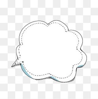 可爱简约云朵对话框,免抠元素