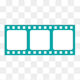 绿色扁平化电影胶片元素,免抠元素