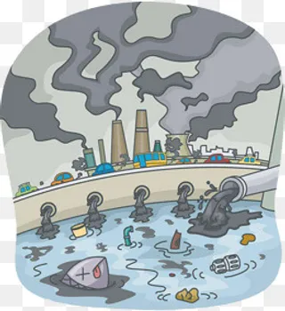 污染气体污染水源工厂,免抠元素