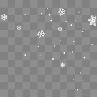 白色创意雪花元素,免抠元素
