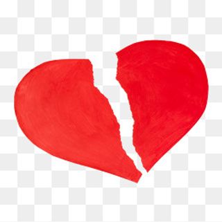 卡通红色心碎的红心PSD分层