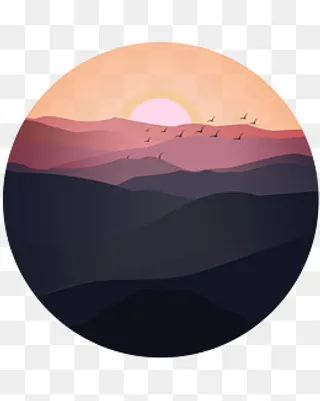 渐变下的黄昏美景