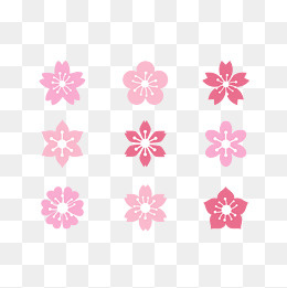 矢量粉色卡通腊梅图标,免抠元素(2500*2500px)ai矢量模版下载