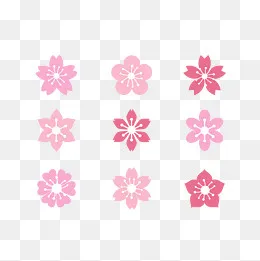 矢量粉色卡通腊梅图标,免抠元素(2500*2500px)ai矢量模版下载