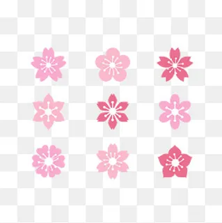 矢量粉色卡通腊梅图标,免抠元素