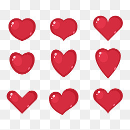 卡通手绘爱心装饰,免抠元素