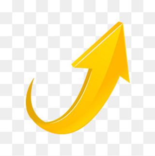 矢量图弯曲向上的箭头,免抠元素