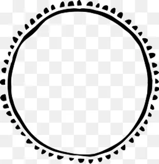 黑色圆圈圆形矢量虚线圆素材