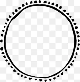 黑色圆圈圆形矢量虚线圆素材