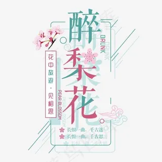 彩色清新装饰梨花醉设计字体