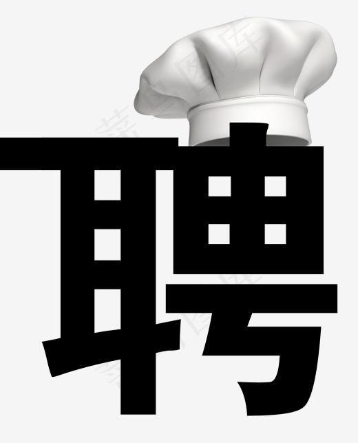 厨师招聘诚聘艺术字(1988*2455px)psd模版下载