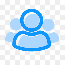 蓝色扁平化用户元素,免抠元素