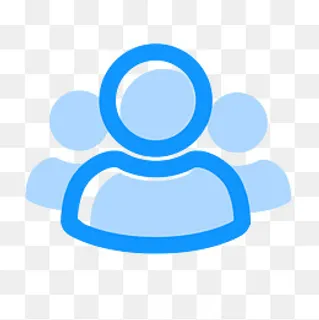 蓝色扁平化用户元素,免抠元素