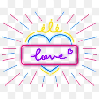 彩色可爱发光霓虹灯节日活动装饰