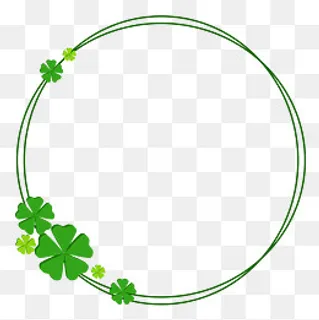 四叶草椭圆边框设计