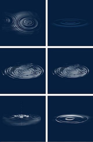 白色环形水纹PNG免抠素材,免抠元素