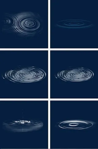 白色环形水纹PNG免抠素材,免抠元素