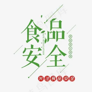 食品安全宣传艺术字