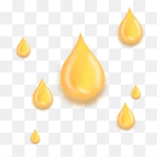 金色立体水滴油滴,免抠元素