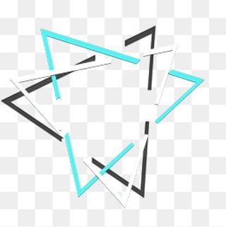 水彩三角形不规则图案,免抠元素