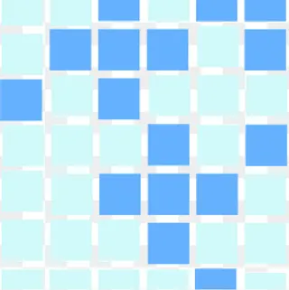 蓝色科技感交错方块装饰,免抠元素