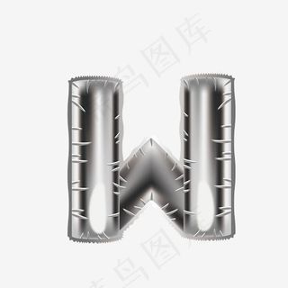 银色创意英文字母