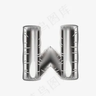 银色创意英文字母
