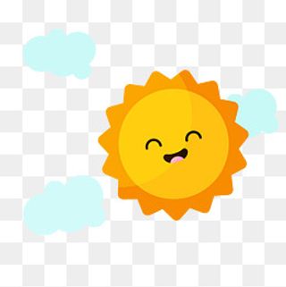 可爱卡通太阳素材,免抠元素