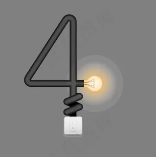 创意矢量灯光数字