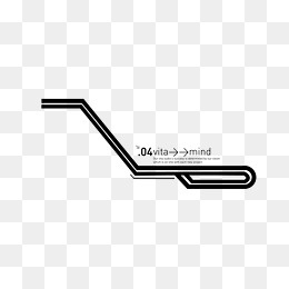 黑色造型ppt页眉矢量素材