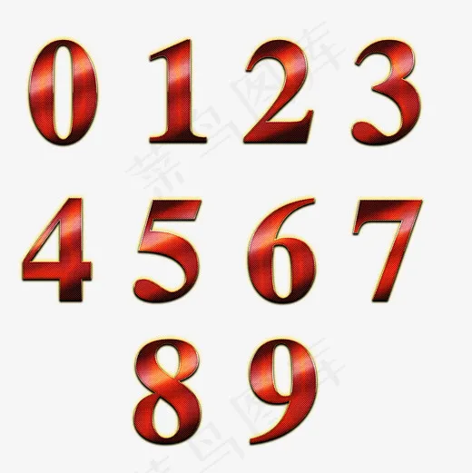 菜鸟图库红色高光艺术数字(2000*2000px)psd模版下载