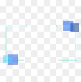 科技边框蓝色内容标题栏PSD