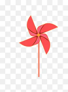 简约风纸风车元素设计,免抠元素