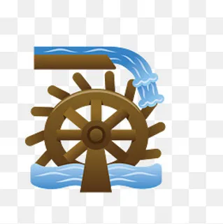 古老水车,免抠元素