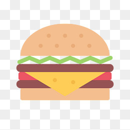 汉堡包卡通矢量免扣图,免抠元素