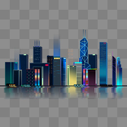 上海城市进博会炫彩宣传画免抠图,免抠元素