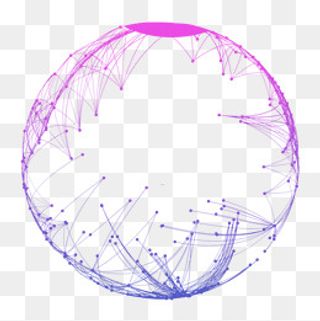 紫色渐变创意网格球体素材,免抠元素