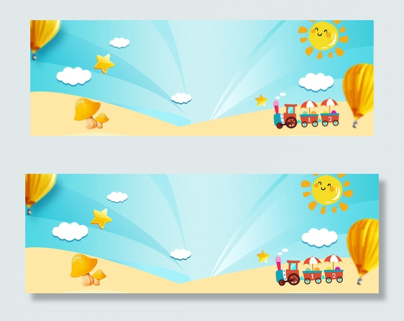 六一儿童节卡通童趣banner背景图片素材,背景元素