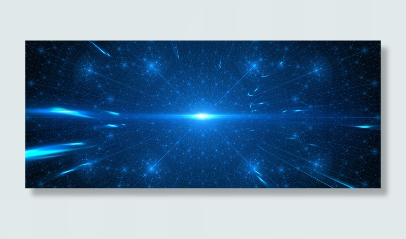 科技风年底冲刺蓝色光电海报背景图片素材