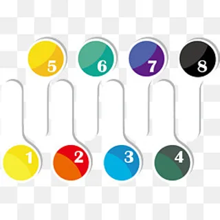 矢量逻辑顺序PPT元素