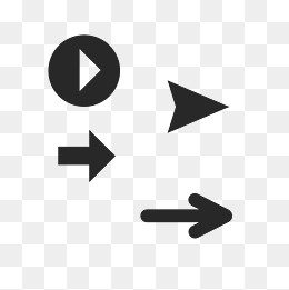 复古风向右箭头图标,免抠元素