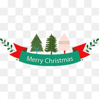 喜迎圣诞英文装饰标签,免抠元素