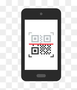 手机半截矢量扫一扫二维码条形码,免抠元素