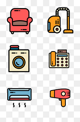 家具电器家私相关插画