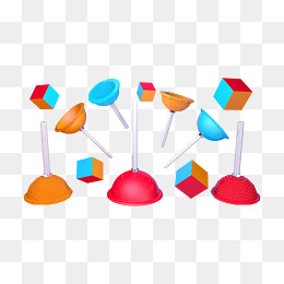 c4d电商元素马桶吸盘,免抠元素