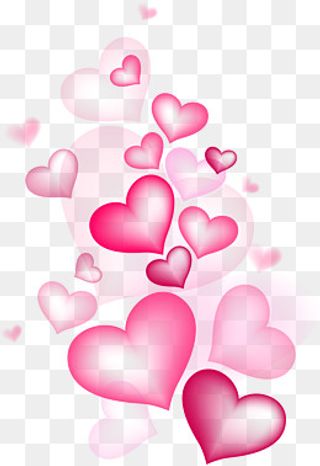 粉色情人节浪漫爱心