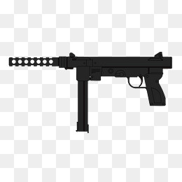 手绘机关枪PSD源文件,免抠元素