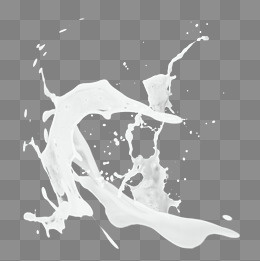 喷溅的白色牛奶元素,免抠元素