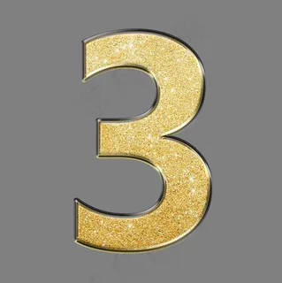 创意黑金金沙PSD数字3